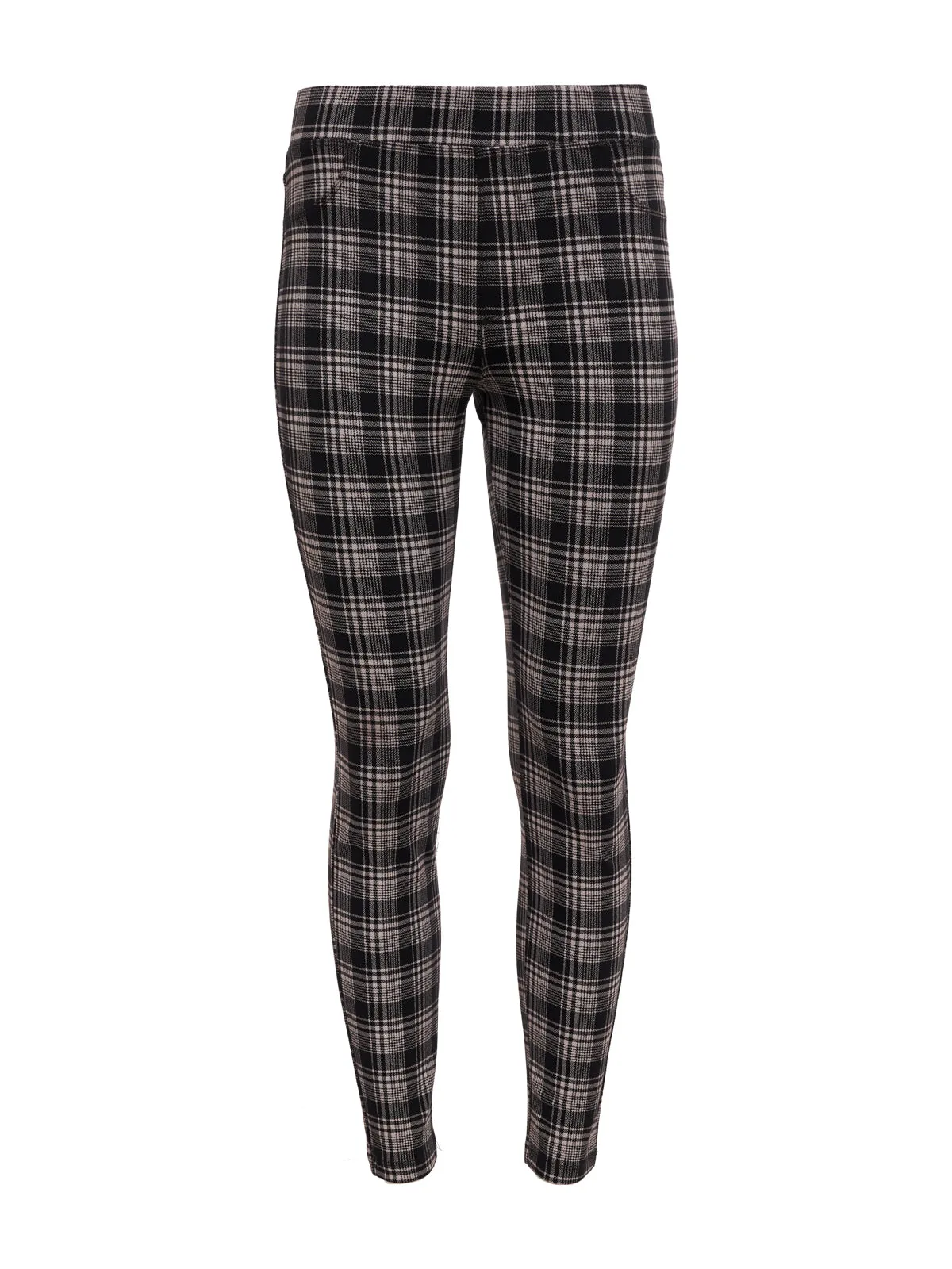 Runway Semi High Rise Legging Almond Plaid