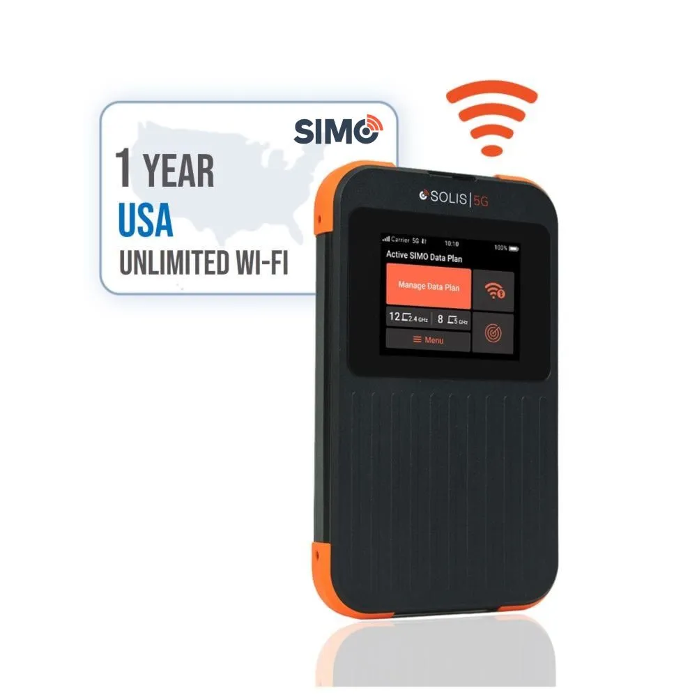 Solis 5G Hotspot   1 year of USA Unlimited Data