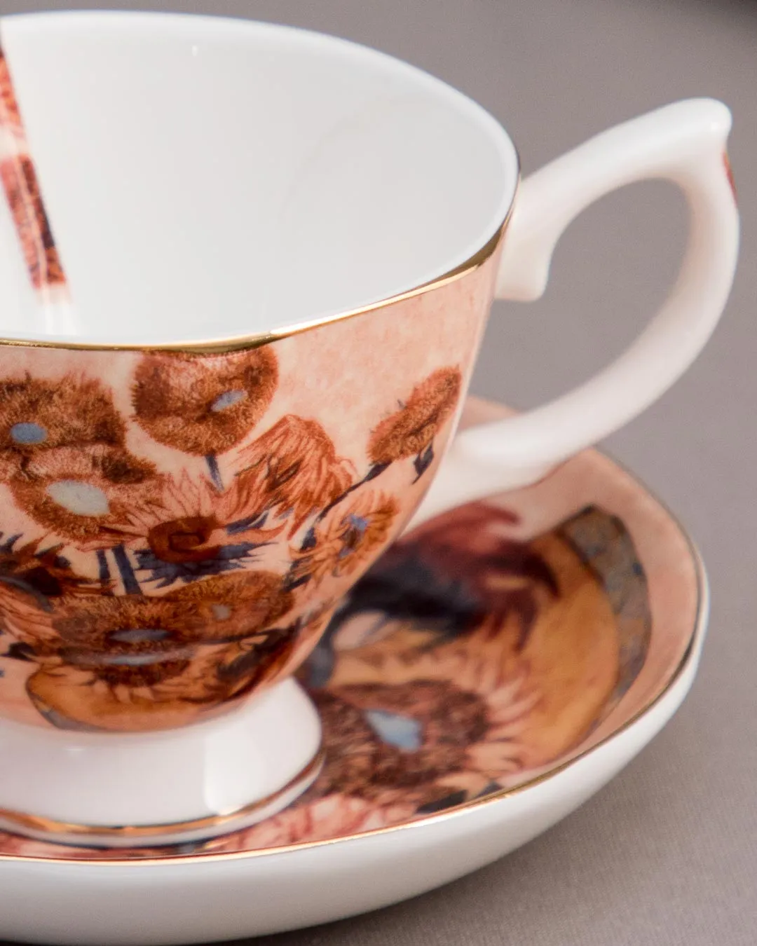 'Sunflowers' Vincent Van Gogh Painting Cup & Saucer
