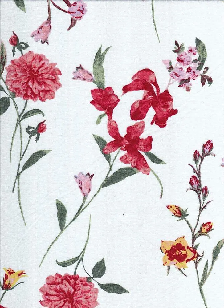 SUPER SOFT POLYESTER SPANDEX DBP / DTY BRUSHED STEMMED FLORAL [NFF181029-009]