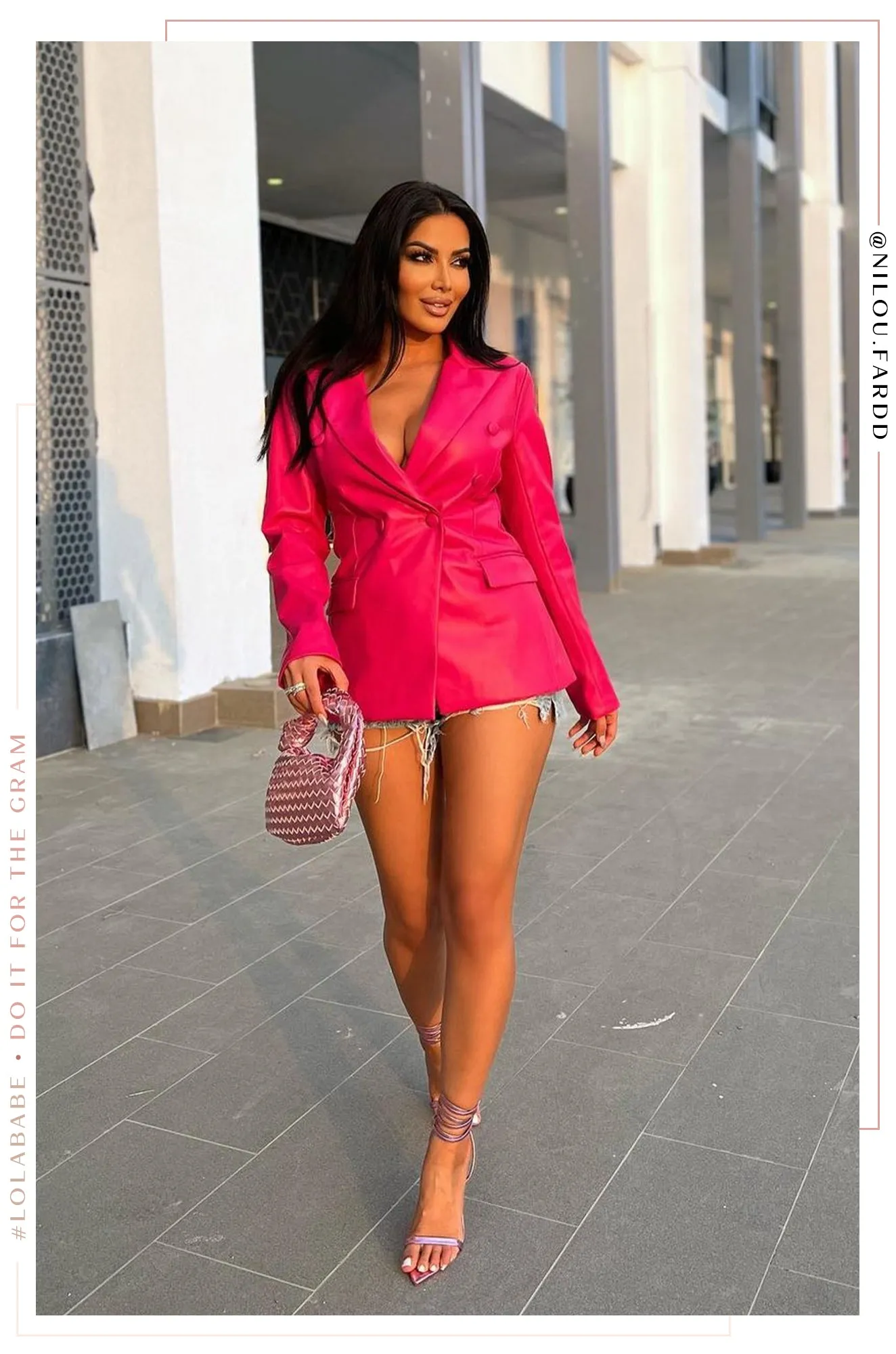 Sweet Talk PU Blazer - Pink