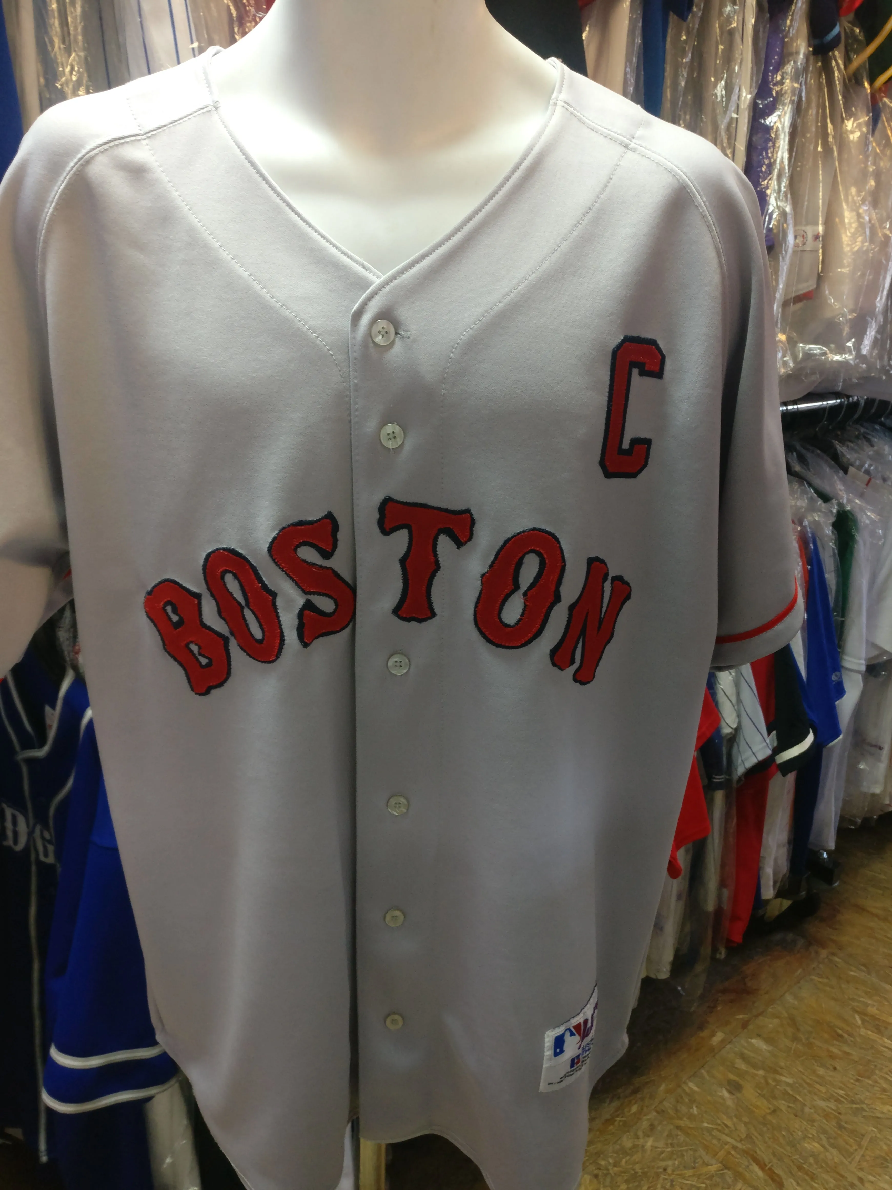 Vtg#33JASON VARITEK Boston Red Sox Russell Athletic Authentic Jersey48