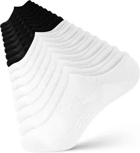 wernies No Show Socks Women - 8 Pairs Ankle Socks for Women, Low Cut Socks Short Cotton Socks, Invisible Casual Socks